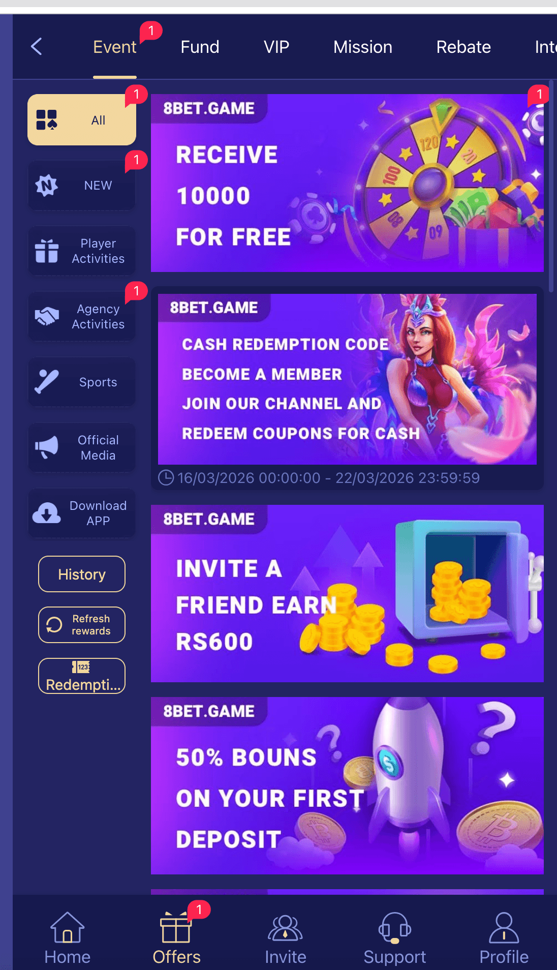 8bat Game: Pakistan's Popular Sports Betting Earning App screenshot 2