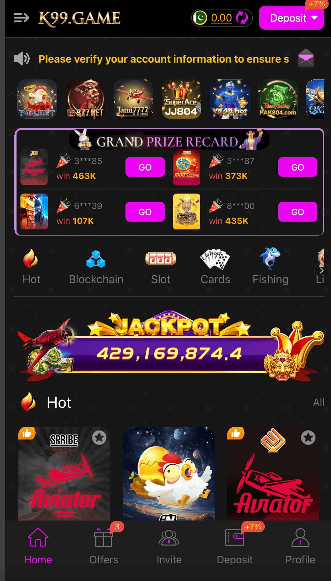 K99 Game: Pakistan's New Color Prediction and Lottery Earning App screenshot 1