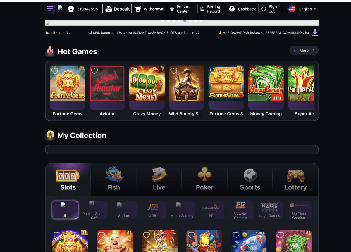 PkrSpin official lobby — JILI slots, Aviator crash and JazzCash cashier on q5bet.vip mirror