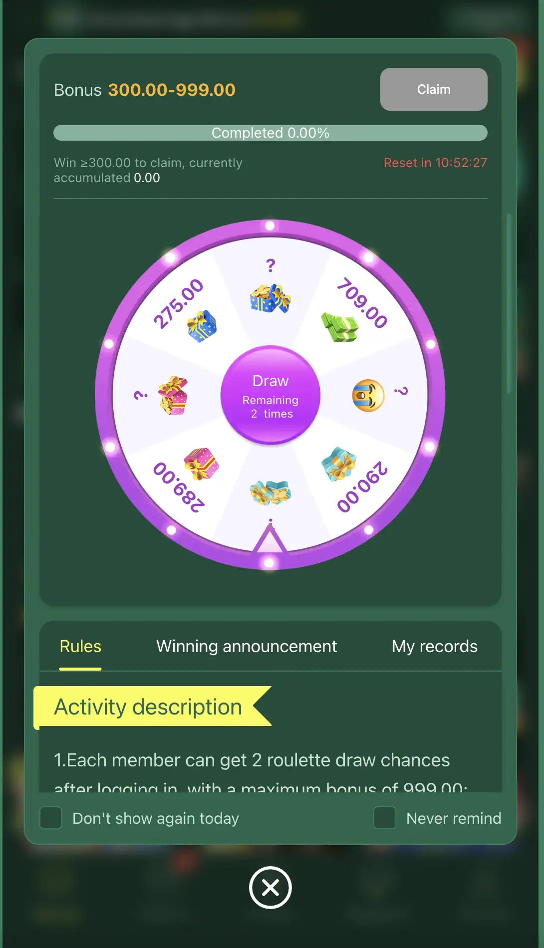 Done 999 Game — color prediction